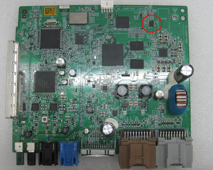 eeprom on the radio circuit board